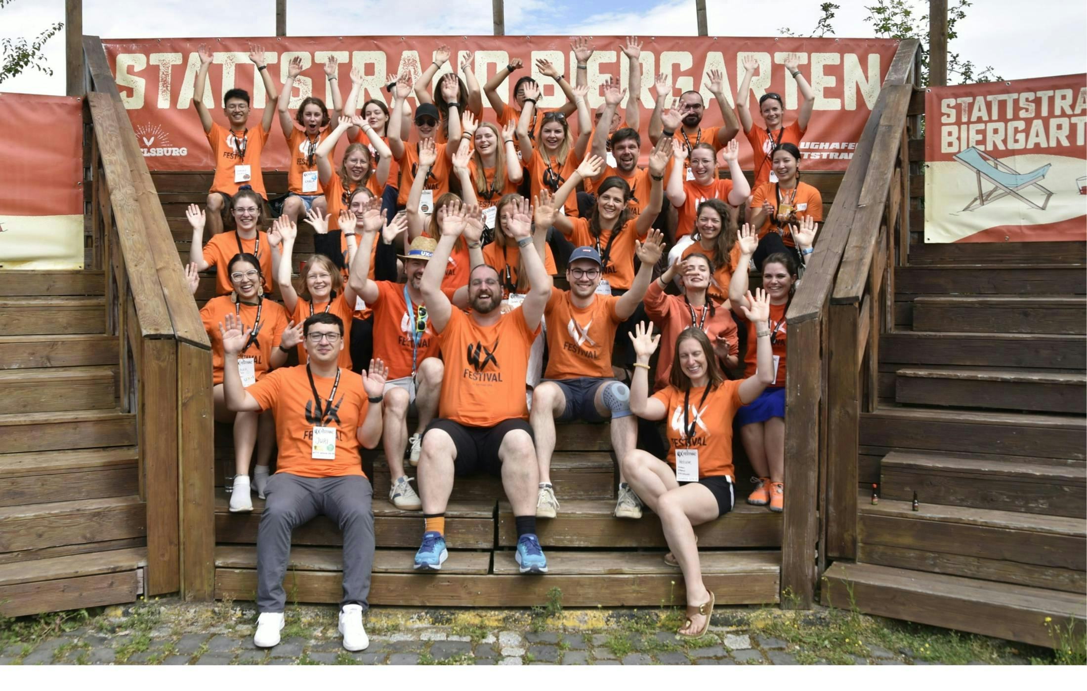 Orgateam mit Volunteers auf dem UX Fesival der German UPA in Erfurt 2024